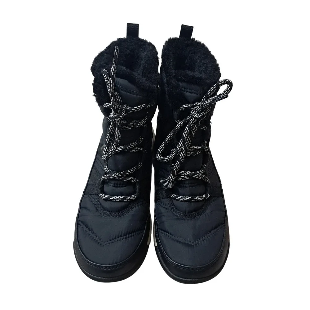 Sorel Whitney II Short Lace Boots Women 7 Black Snow Waterproof Winter Outdoors